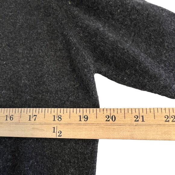 Country Shop Charcoal Gray Quiet Luxury Cashmere Turtleneck Sweater Size M - Picture 7 of 9